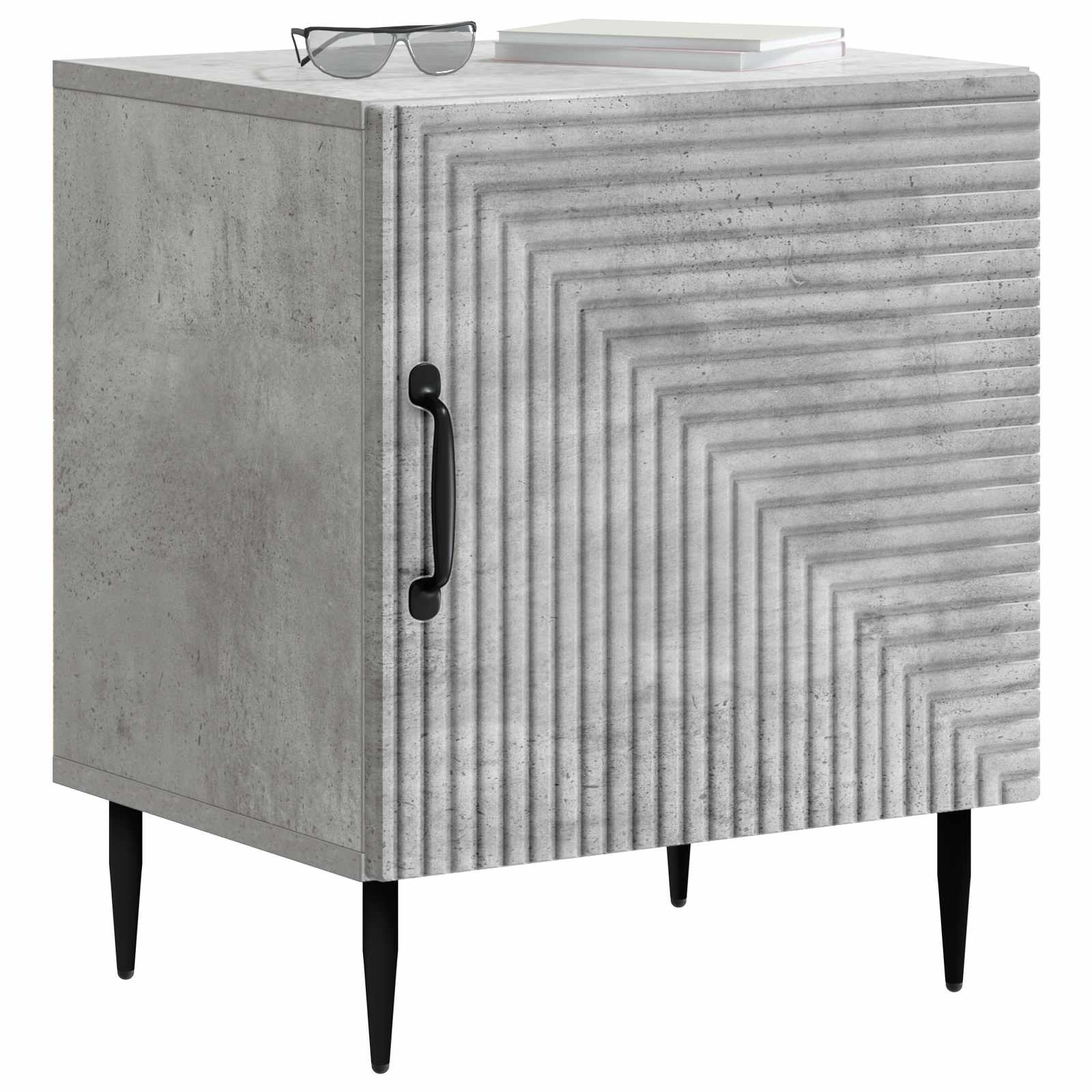 Armadio da Notte Grigio Cemento 43 x 34,5 x 50 cm | homemem39
