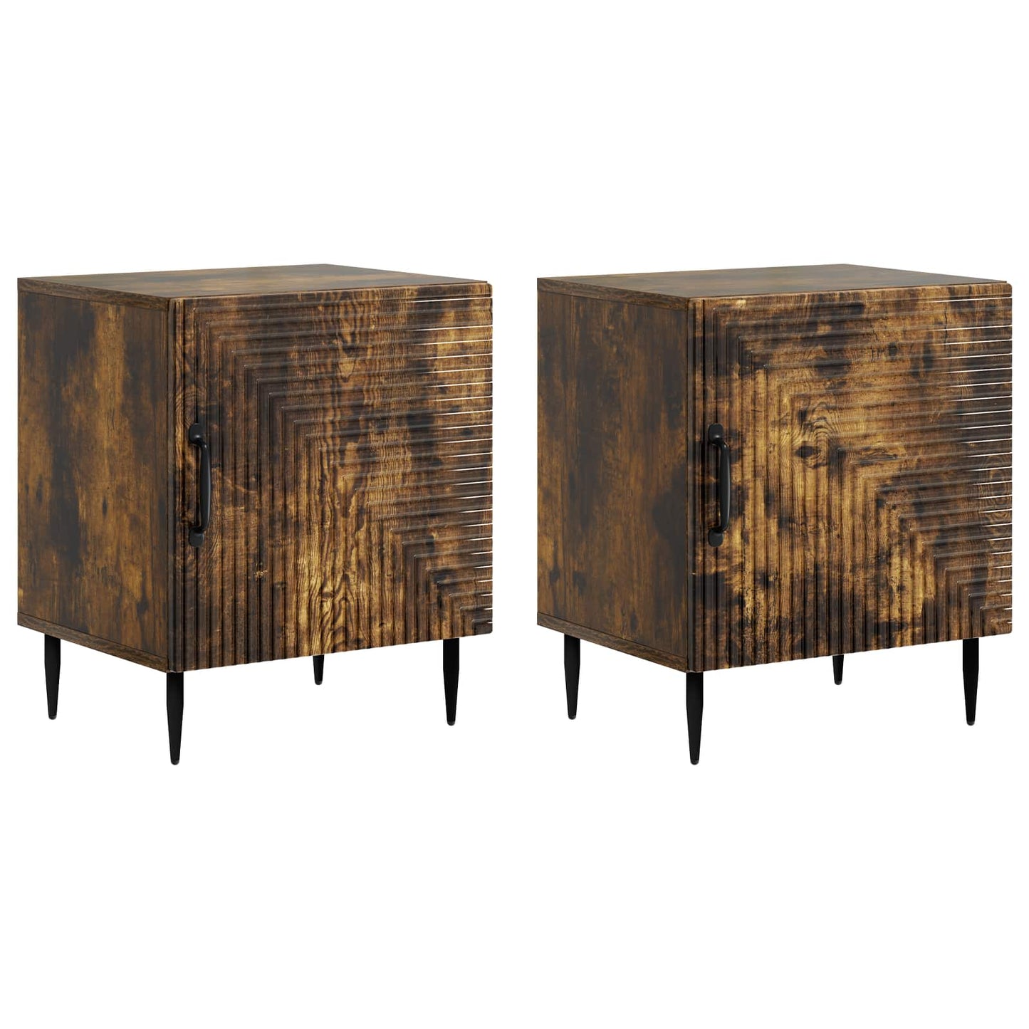 Armadio da Notte 2 pcs Rovere Fumo 43 x 34,5 x 50 cm