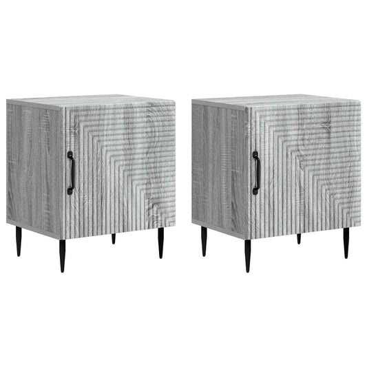 Armadio da Notte 2 pcs Grigio Sonoma 43 x 34,5 x 50 cm | homemem39