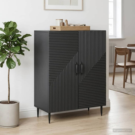 Credenza Nero 66 x 34,5 x 89,5 cm Legno ingegnerizzato