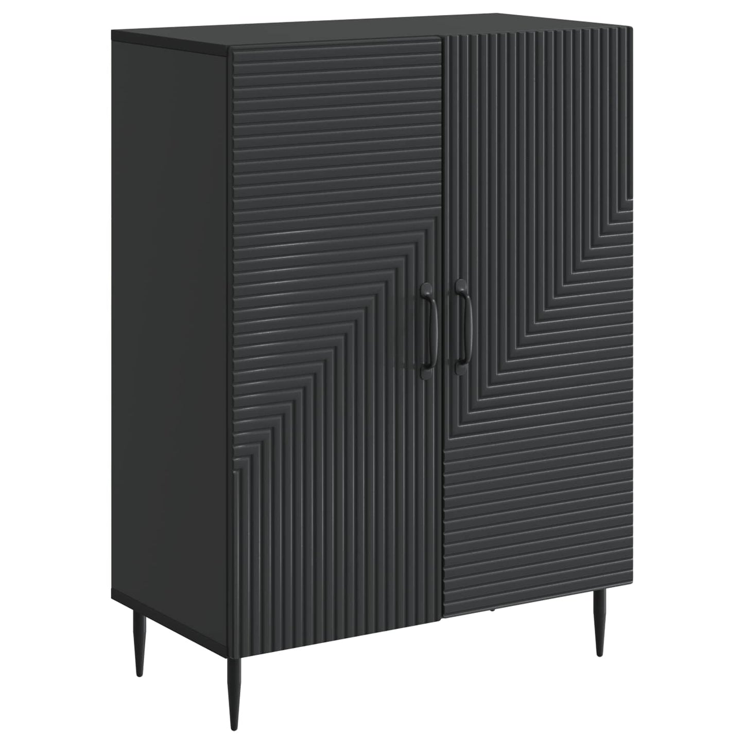 Credenza Nero 66 x 34,5 x 89,5 cm Legno ingegnerizzato