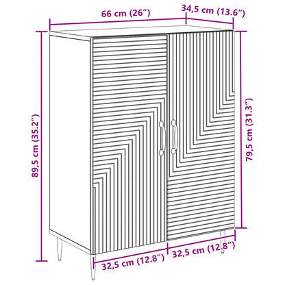 Credenza Grigio Sonoma 66 x 34,5 x 89,5 cm Legno ingegnerizzato | homemem39