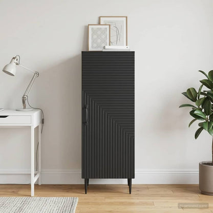 Credenza Nero 33 x 34,5 x 89,5 cm Legno ingegnerizzato