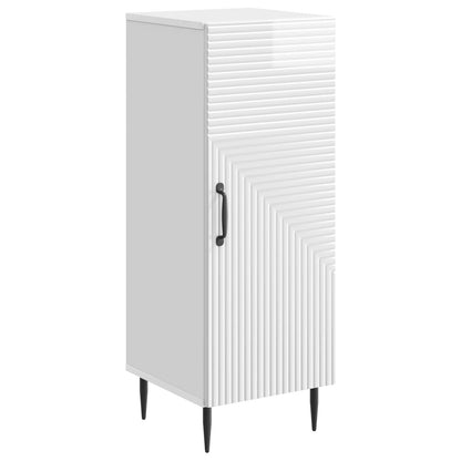 Credenza Bianco Lucido 33 x 34,5 x 89,5 cm Legno ingegnerizzato | homemem39