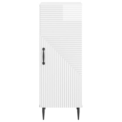 Credenza Bianco Lucido 33 x 34,5 x 89,5 cm Legno ingegnerizzato | homemem39