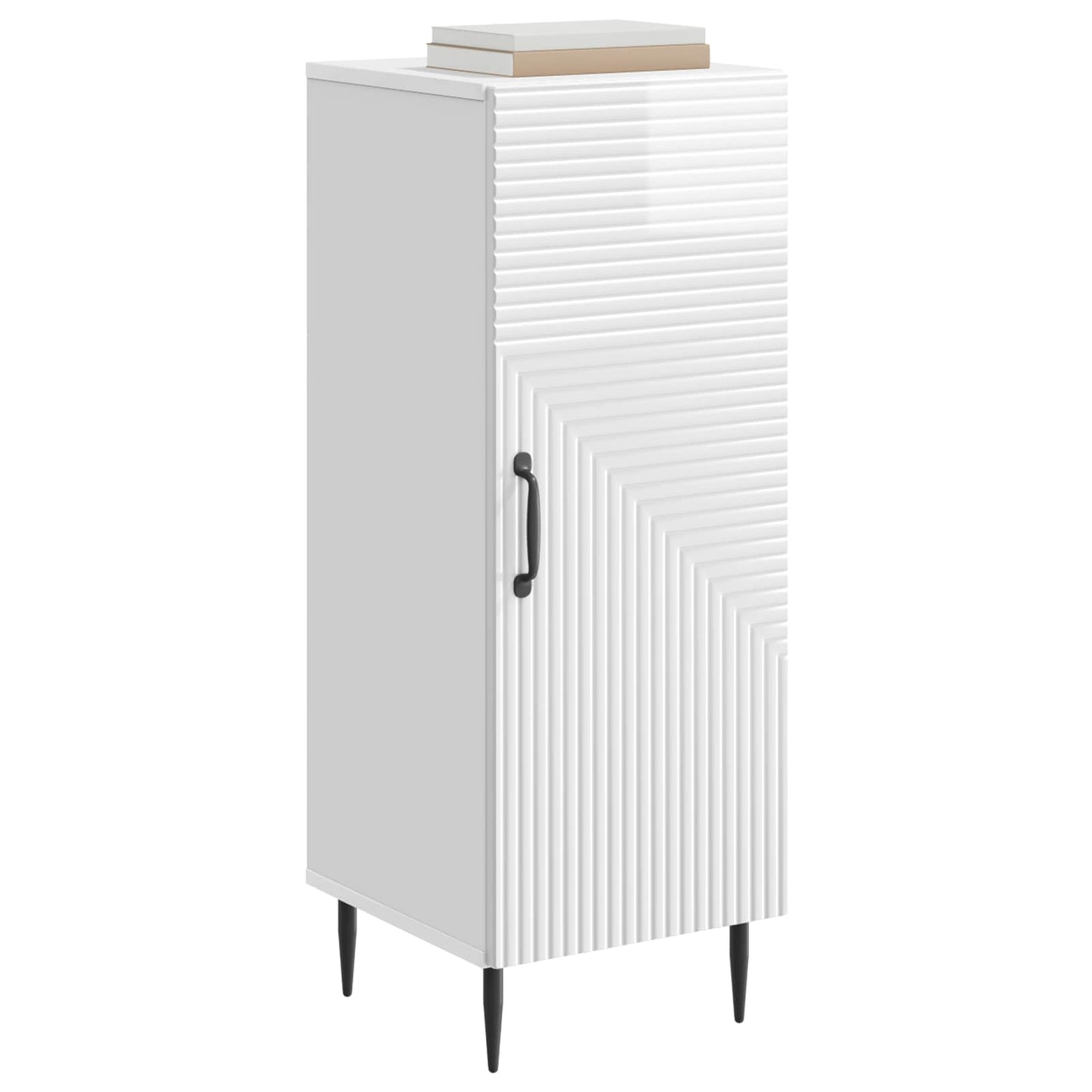 Credenza Bianco Lucido 33 x 34,5 x 89,5 cm Legno ingegnerizzato | homemem39