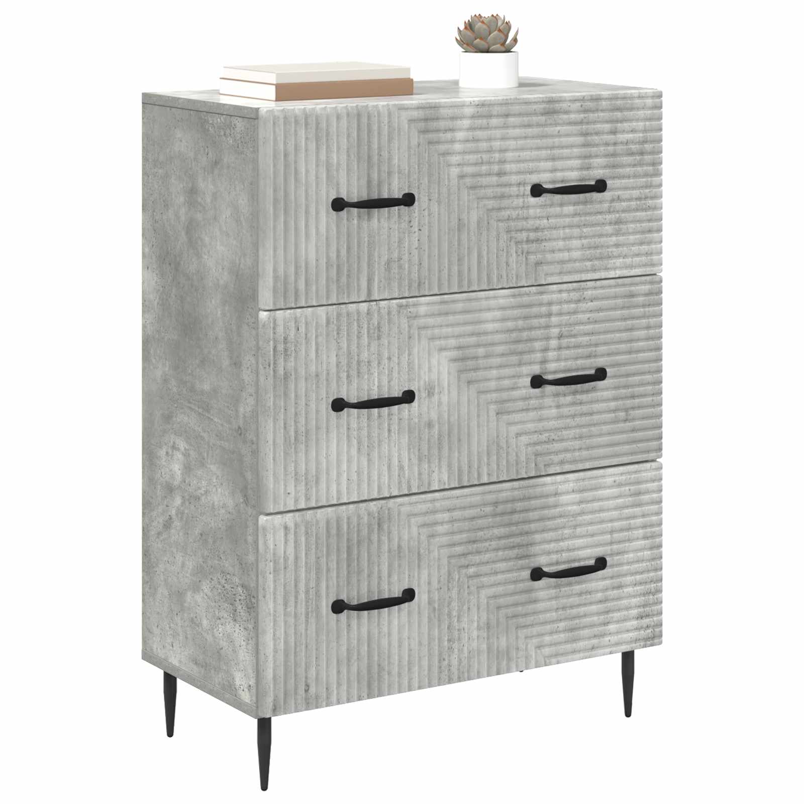 Mobile con Cassetti Grigio Cemento 66 x 34,5 x 89,5 cm | homemem39