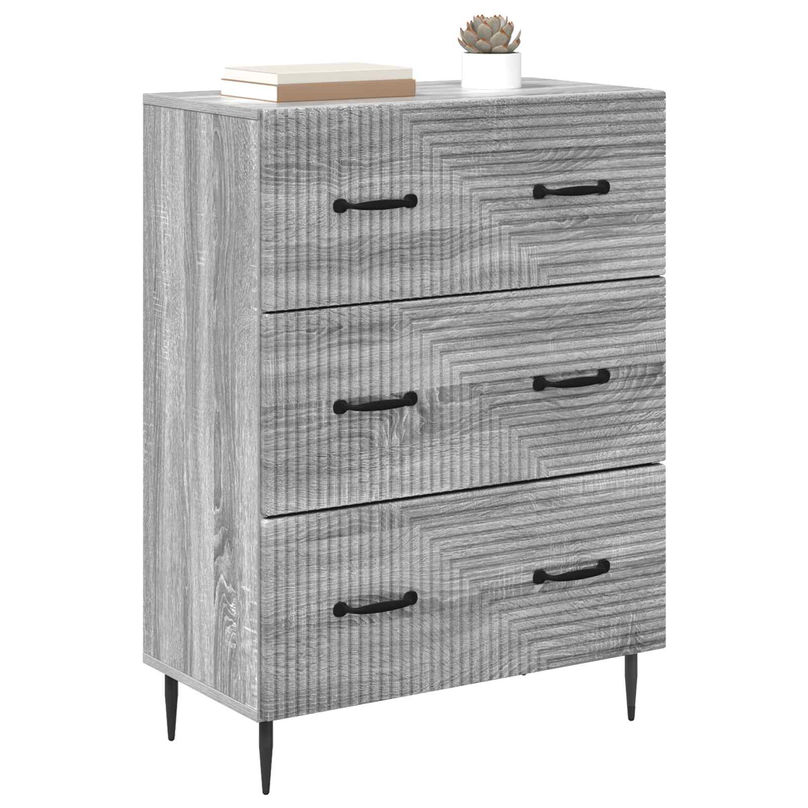 Mobile con Cassetti Sonoma grigio 66 x 34,5 x 89,5 cm | homemem39