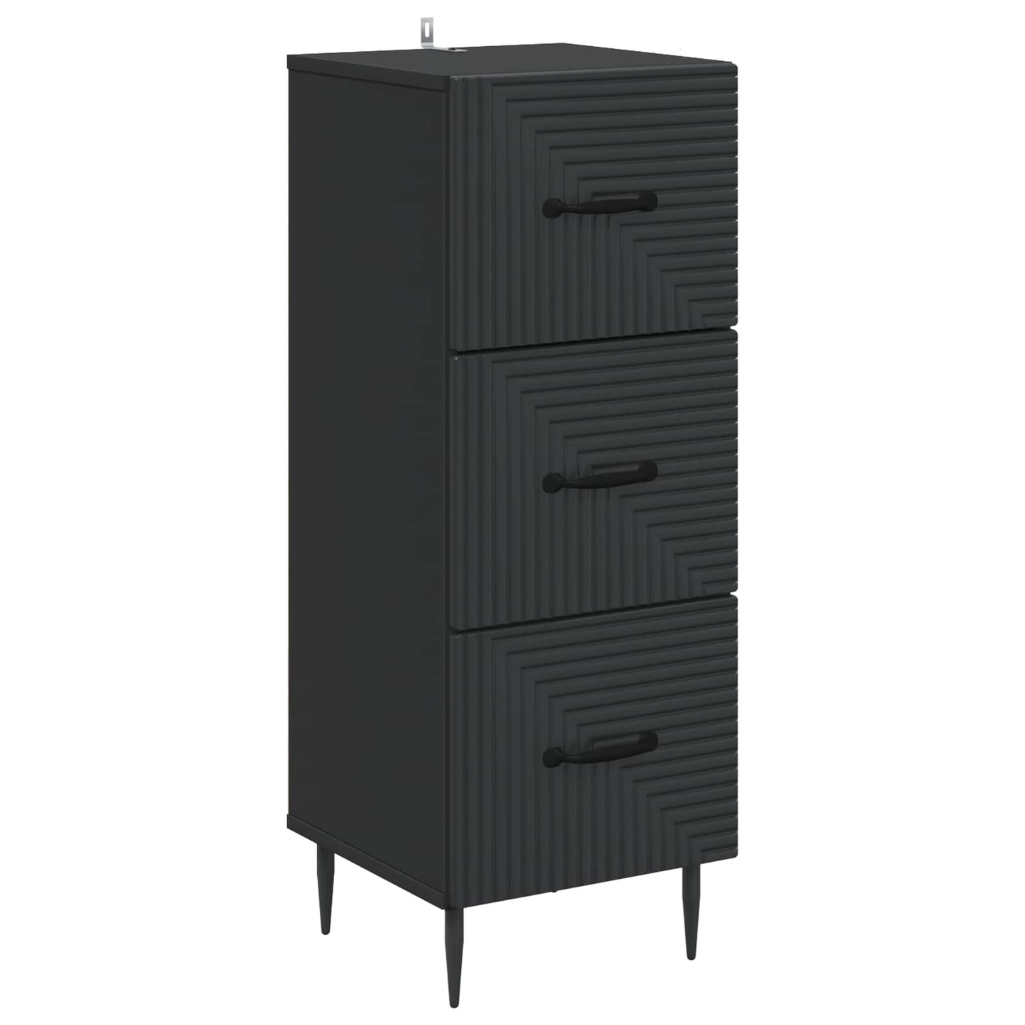 Mobile con Cassetti Nero 33 x 34,5 x 89,5 cm