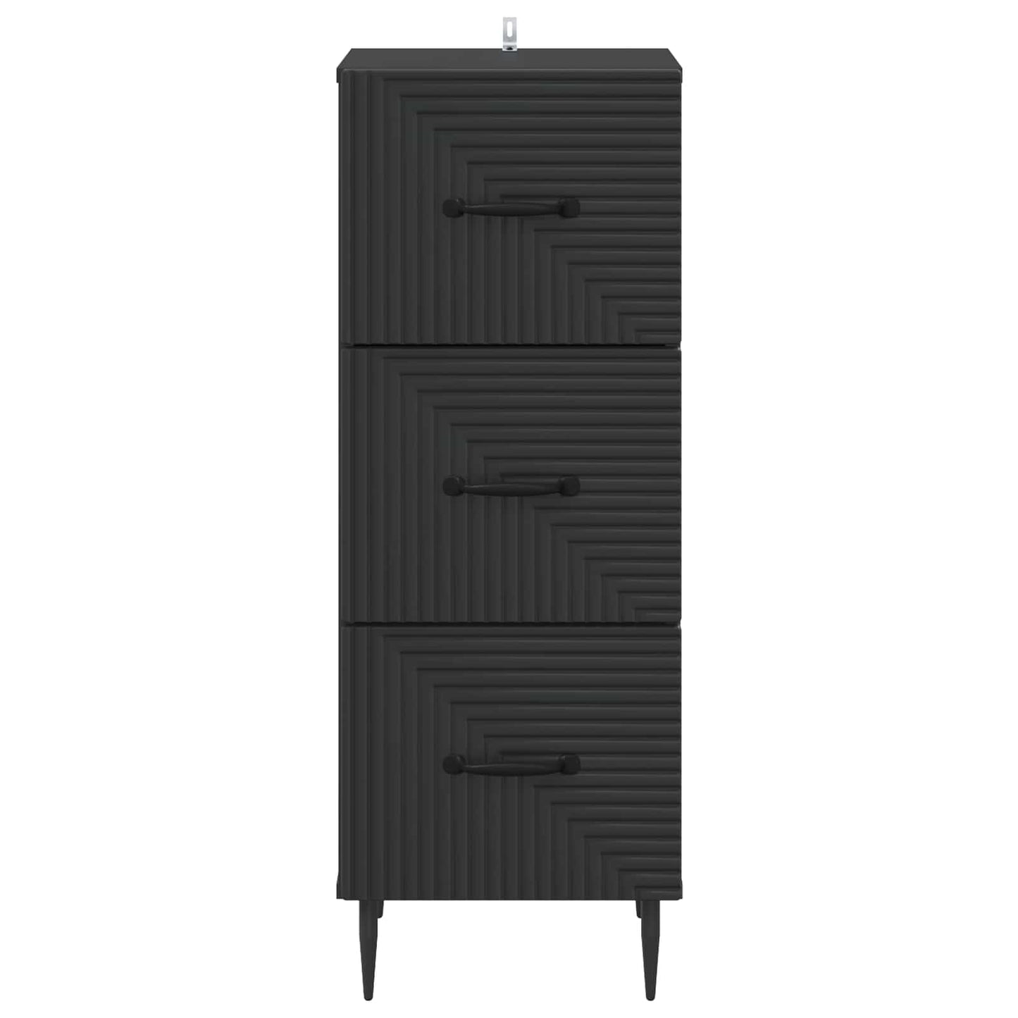 Mobile con Cassetti Nero 33 x 34,5 x 89,5 cm