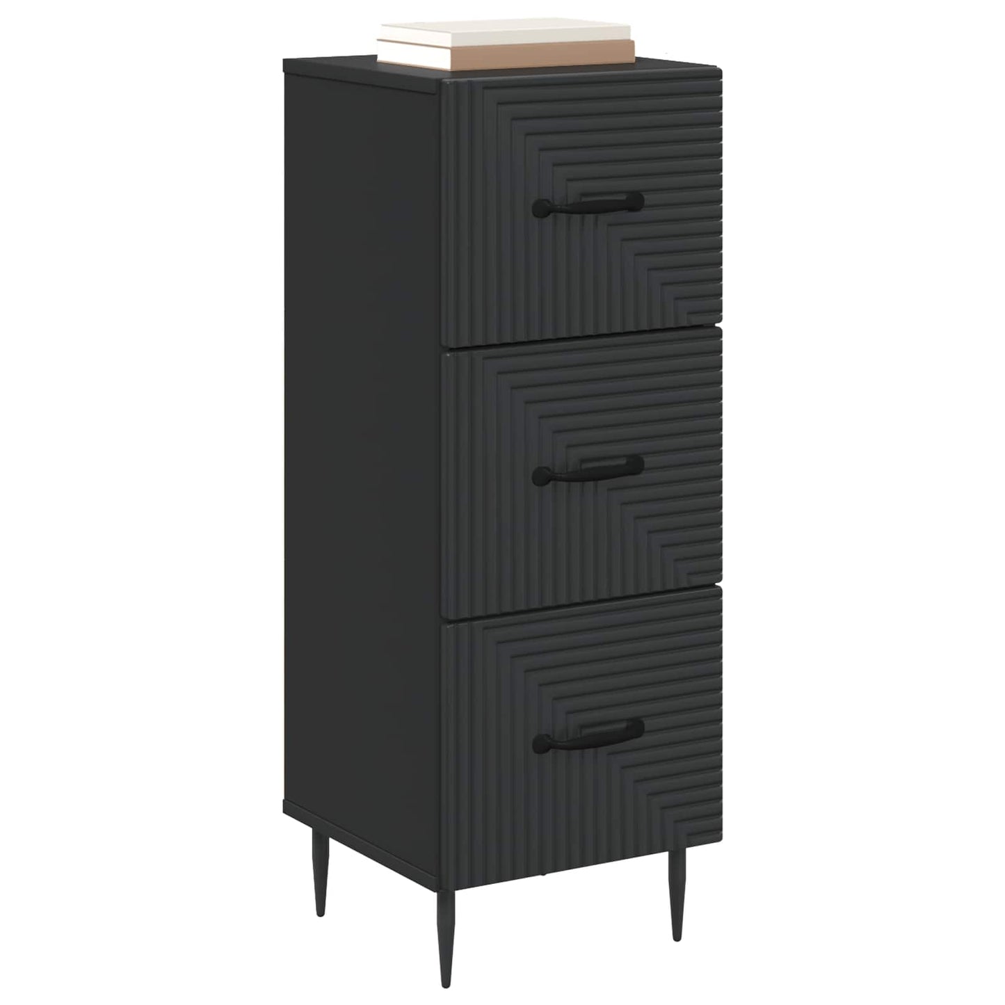 Mobile con Cassetti Nero 33 x 34,5 x 89,5 cm