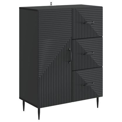 Credenza Nero 66 x 34,5 x 89,5 cm Legno ingegnerizzato