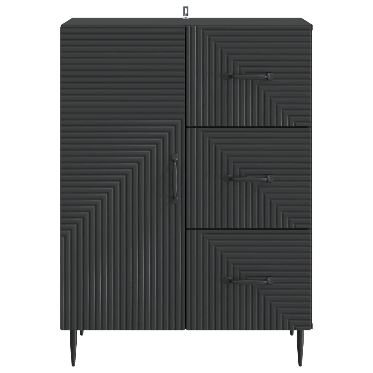 Credenza Nero 66 x 34,5 x 89,5 cm Legno ingegnerizzato