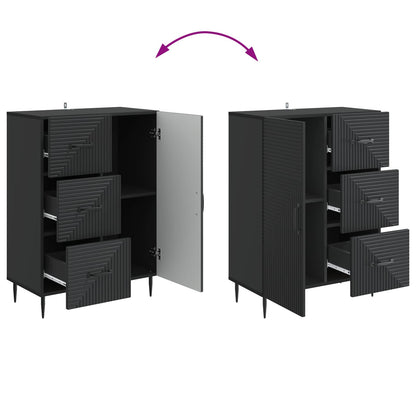 Credenza Nero 66 x 34,5 x 89,5 cm Legno ingegnerizzato