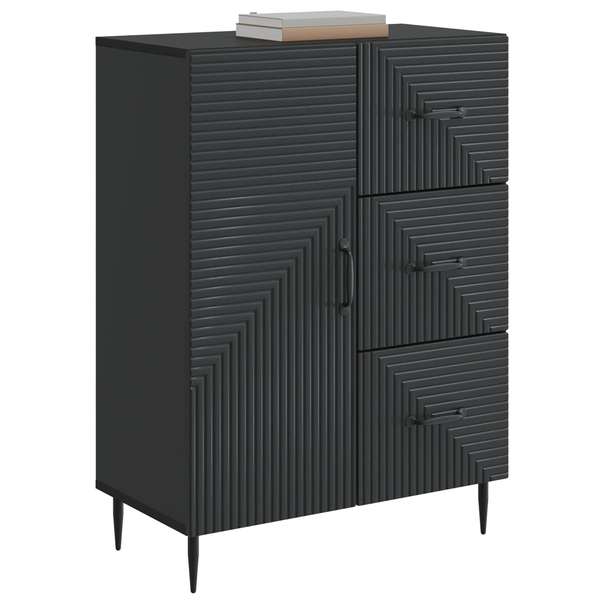 Credenza Nero 66 x 34,5 x 89,5 cm Legno ingegnerizzato | homemem39