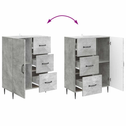 Credenza con cassetto Grigio Cemento 66 x 34,5 x 89,5 cm | homemem39