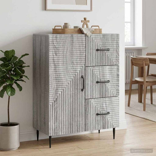 Credenza Grigio Sonoma 66 x 34,5 x 89,5 cm Legno ingegnerizzato