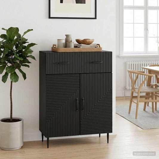 Credenza Nero 66 x 34,5 x 89,5 cm Legno ingegnerizzato | homemem39