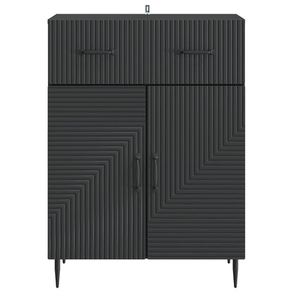 Credenza Nero 66 x 34,5 x 89,5 cm Legno ingegnerizzato
