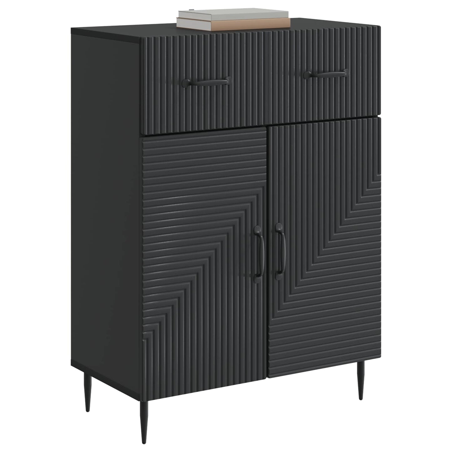 Credenza Nero 66 x 34,5 x 89,5 cm Legno ingegnerizzato