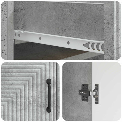 Credenza con cassetto Grigio Cemento 66 x 34,5 x 89,5 cm