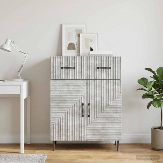Credenza con cassetto Grigio Cemento 66 x 34,5 x 89,5 cm