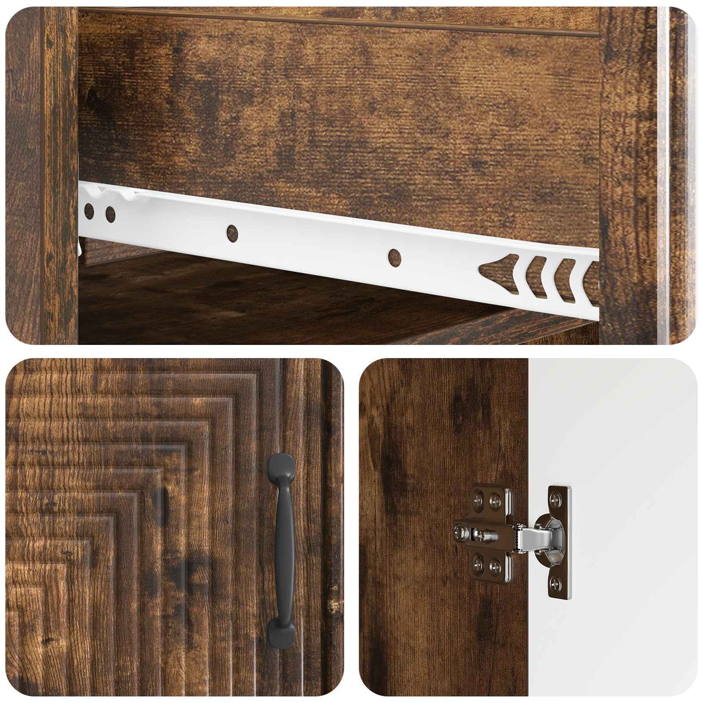 Credenza Rovere Fumo 66 x 34,5 x 89,5 cm Legno ingegnerizzato | homemem39