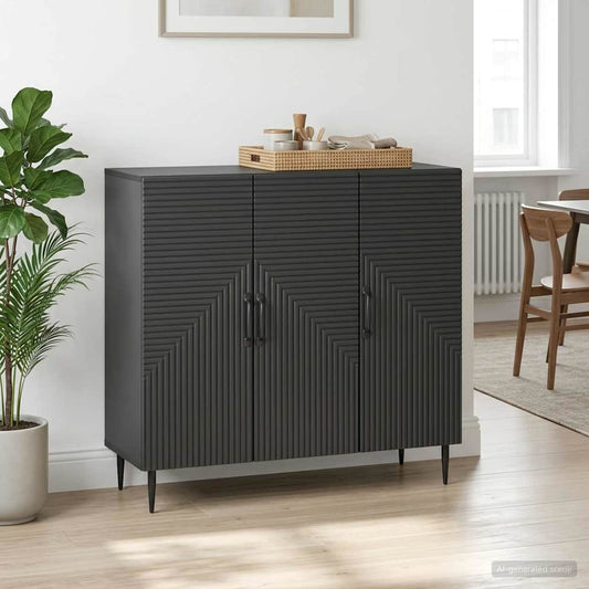 Credenza Nero 89 x 34,5 x 80 cm Legno ingegnerizzato | homemem39