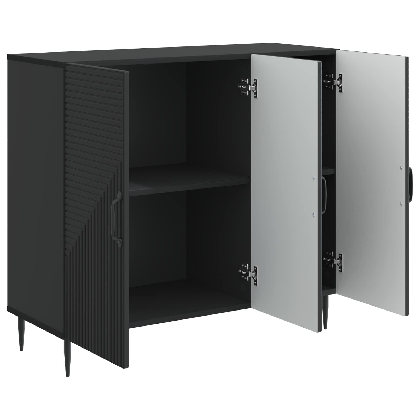 Credenza Nero 89 x 34,5 x 80 cm Legno ingegnerizzato | homemem39