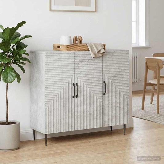 Credenza Grigio Cemento 89 x 34,5 x 80 cm Legno ingegnerizzato | homemem39