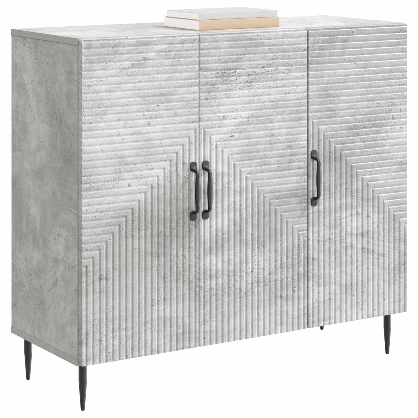 Credenza Grigio Cemento 89 x 34,5 x 80 cm Legno ingegnerizzato