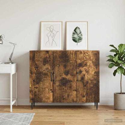 Credenza Rovere Fumo 89 x 34,5 x 80 cm Legno ingegnerizzato