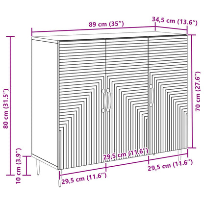 Credenza Grigio Sonoma 89 x 34,5 x 80 cm Legno ingegnerizzato | homemem39