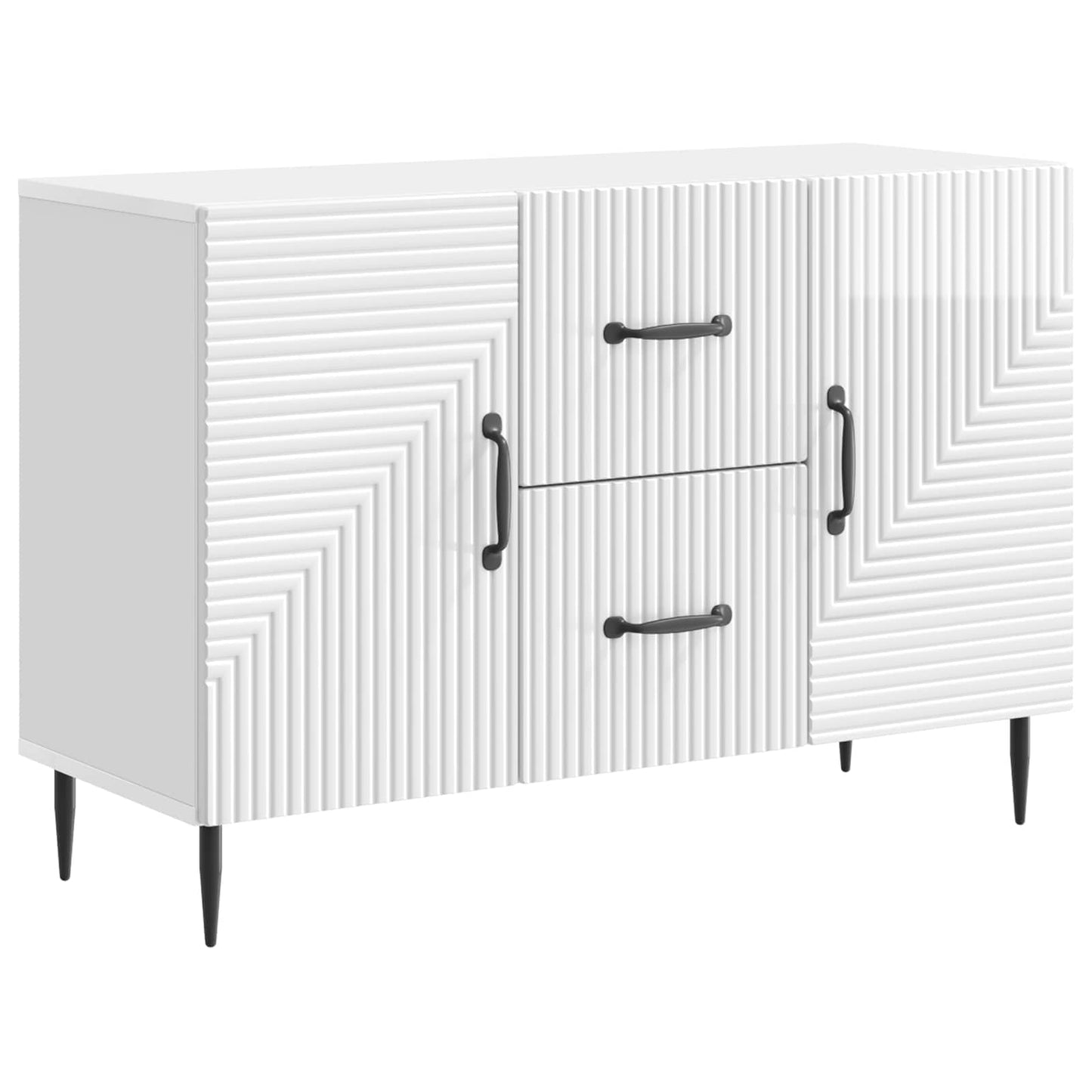 Credenza Bianco Lucido 89 x 34,5 x 60 cm Legno ingegnerizzato | homemem39