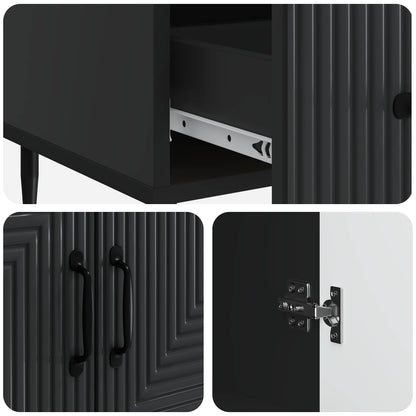 Credenza Nero 66 x 34,5 x 95 cm Legno ingegnerizzato | homemem39