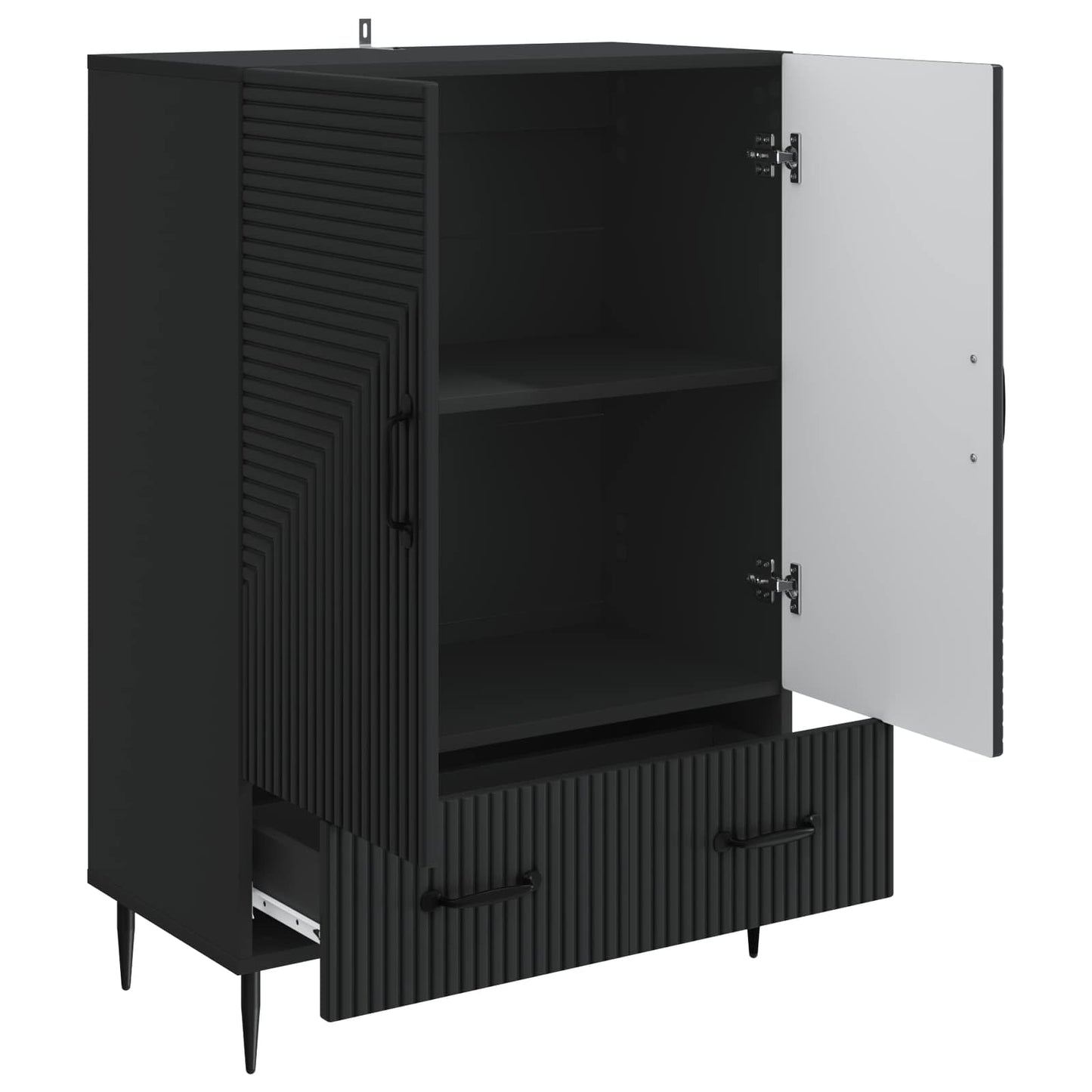 Credenza Nero 66 x 34,5 x 95 cm Legno ingegnerizzato | homemem39