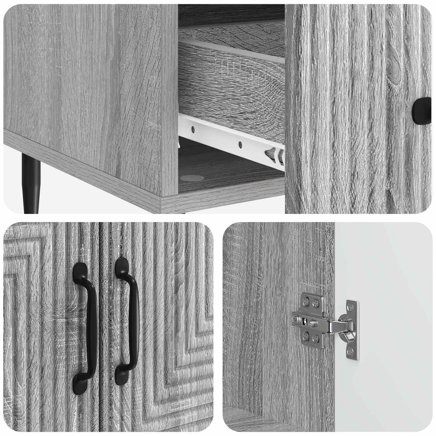 Credenza Grigio Sonoma 66 x 34,5 x 95 cm Legno ingegnerizzato