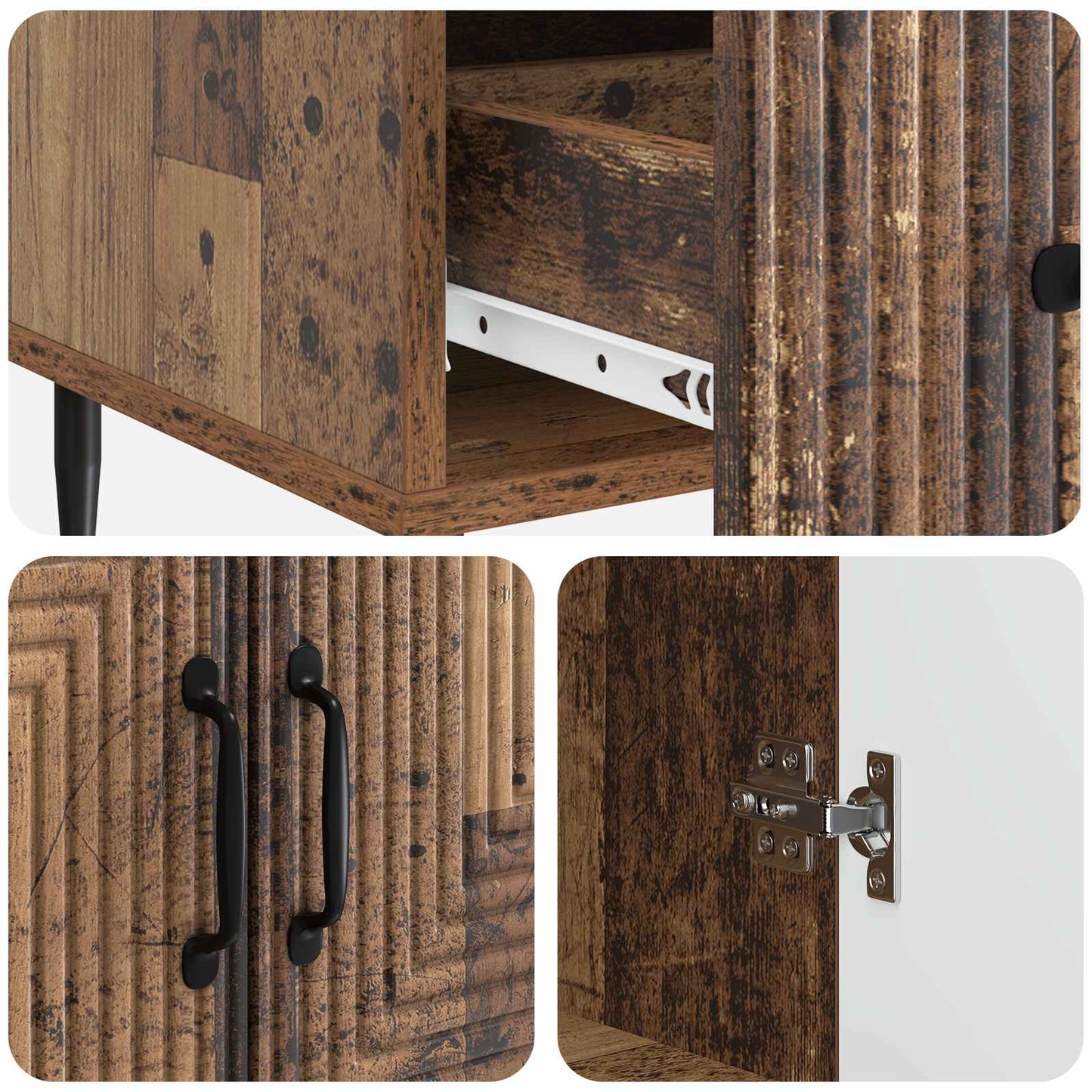 Credenza Legno antico 66 x 34,5 x 95 cm Legno ingegnerizzato