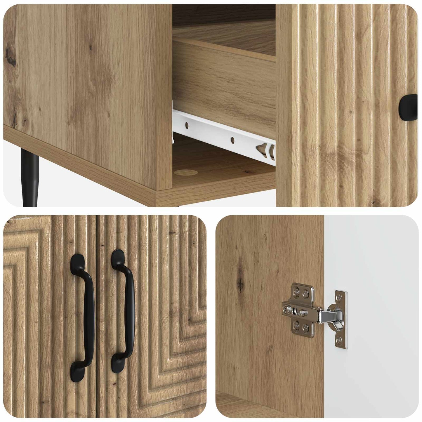 Credenza con cassetto Rovere Artigianale 66 x 34,5 x 95 cm | homemem39