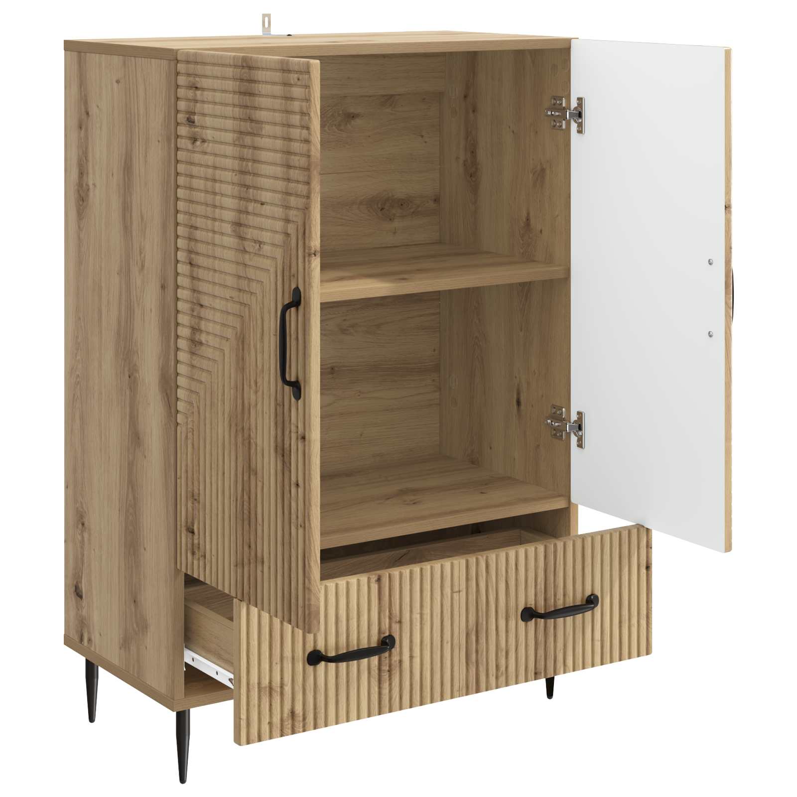 Credenza con cassetto Rovere Artigianale 66 x 34,5 x 95 cm | homemem39