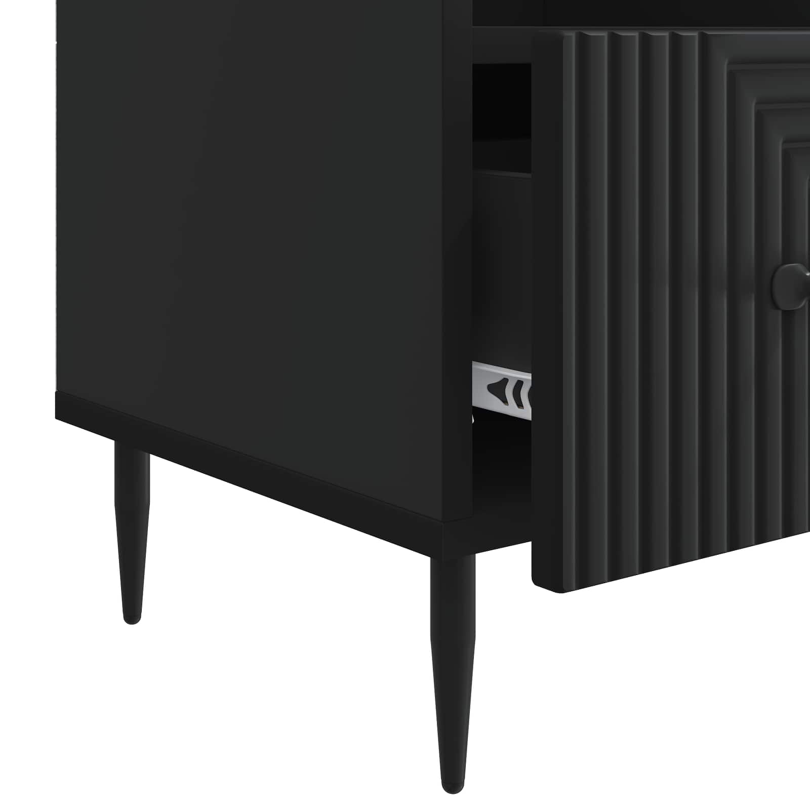 Mobile TV Nero 102 x 34,5 x 50 cm Legno ingegnerizzato | homemem39
