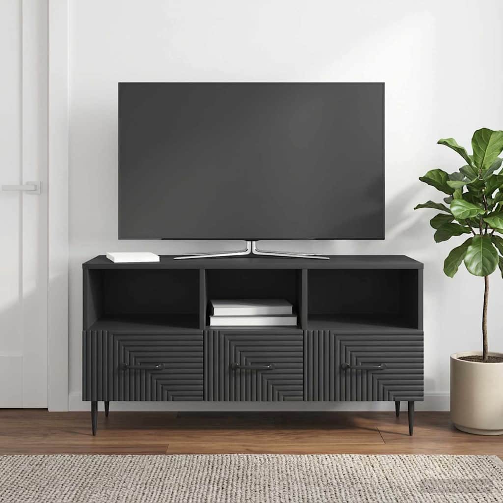 Mobile TV Nero 102 x 34,5 x 50 cm Legno ingegnerizzato