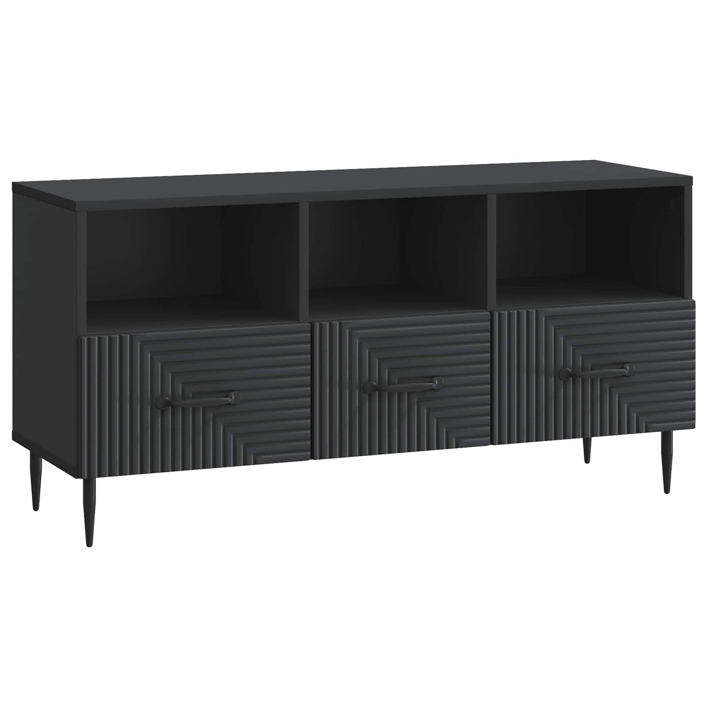 Mobile TV Nero 102 x 34,5 x 50 cm Legno ingegnerizzato | homemem39