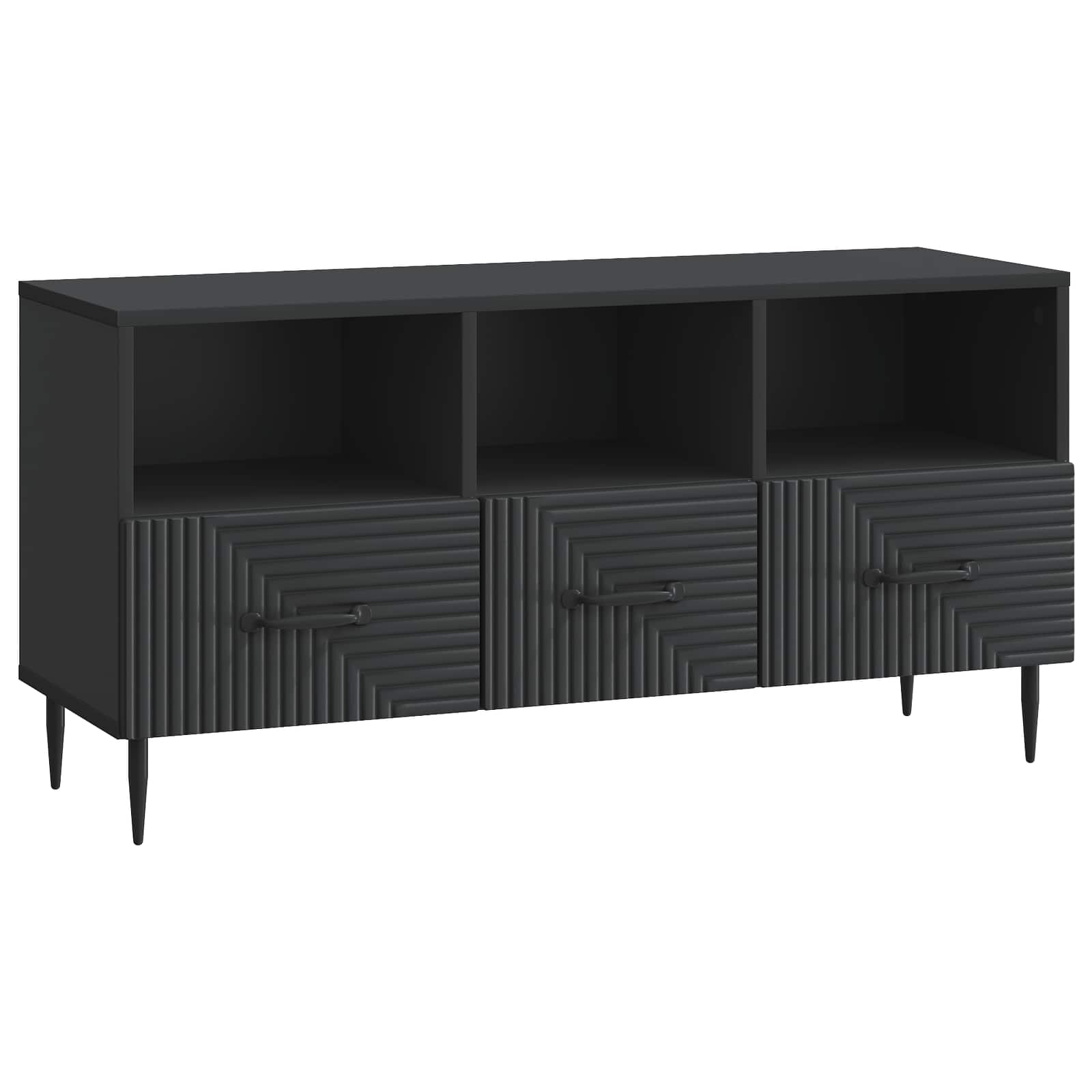 Mobile TV Nero 102 x 34,5 x 50 cm Legno ingegnerizzato | homemem39
