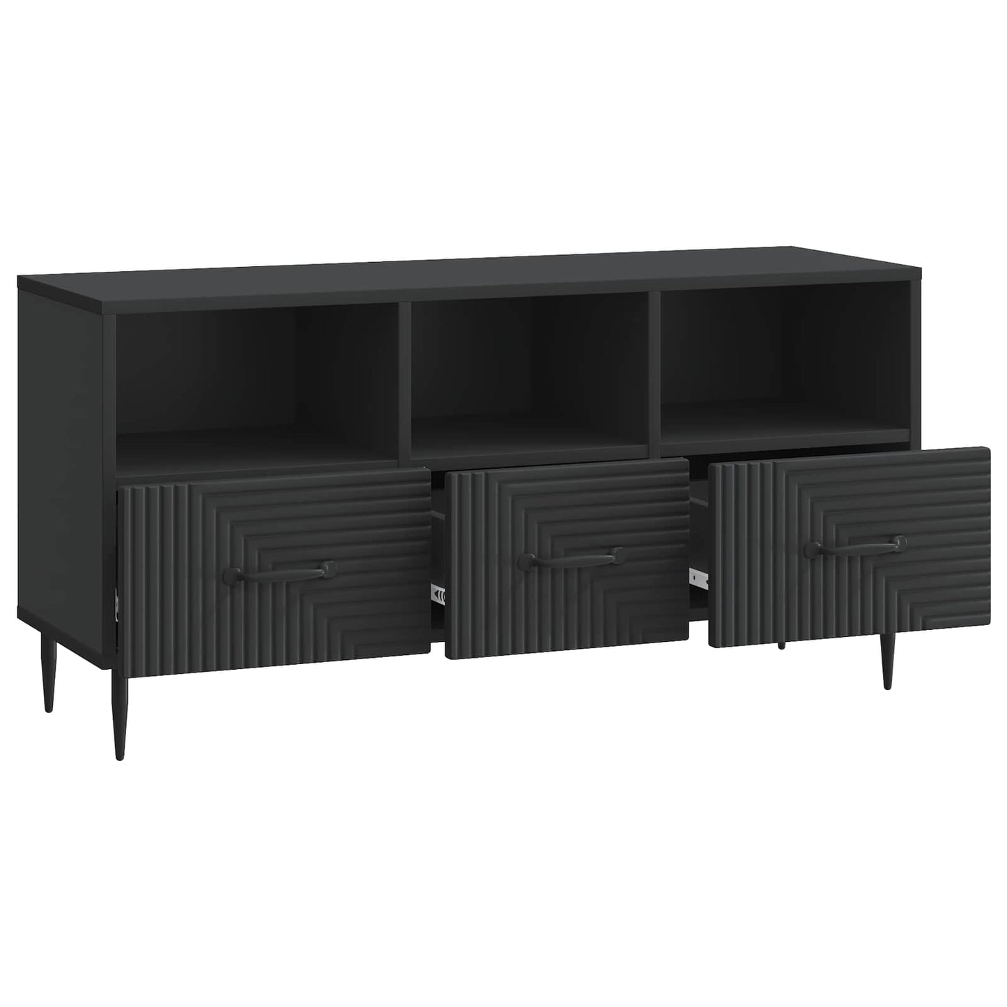 Mobile TV Nero 102 x 34,5 x 50 cm Legno ingegnerizzato | homemem39