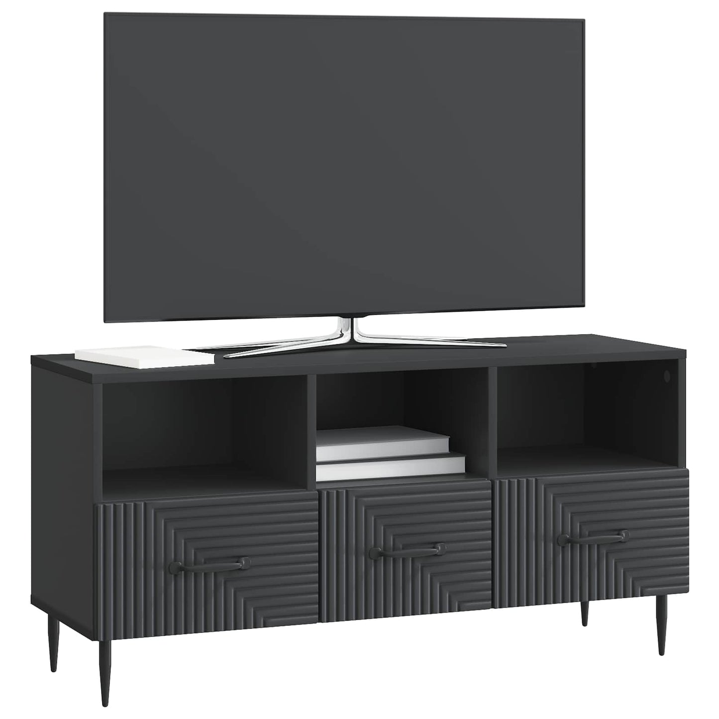 Mobile TV Nero 102 x 34,5 x 50 cm Legno ingegnerizzato | homemem39