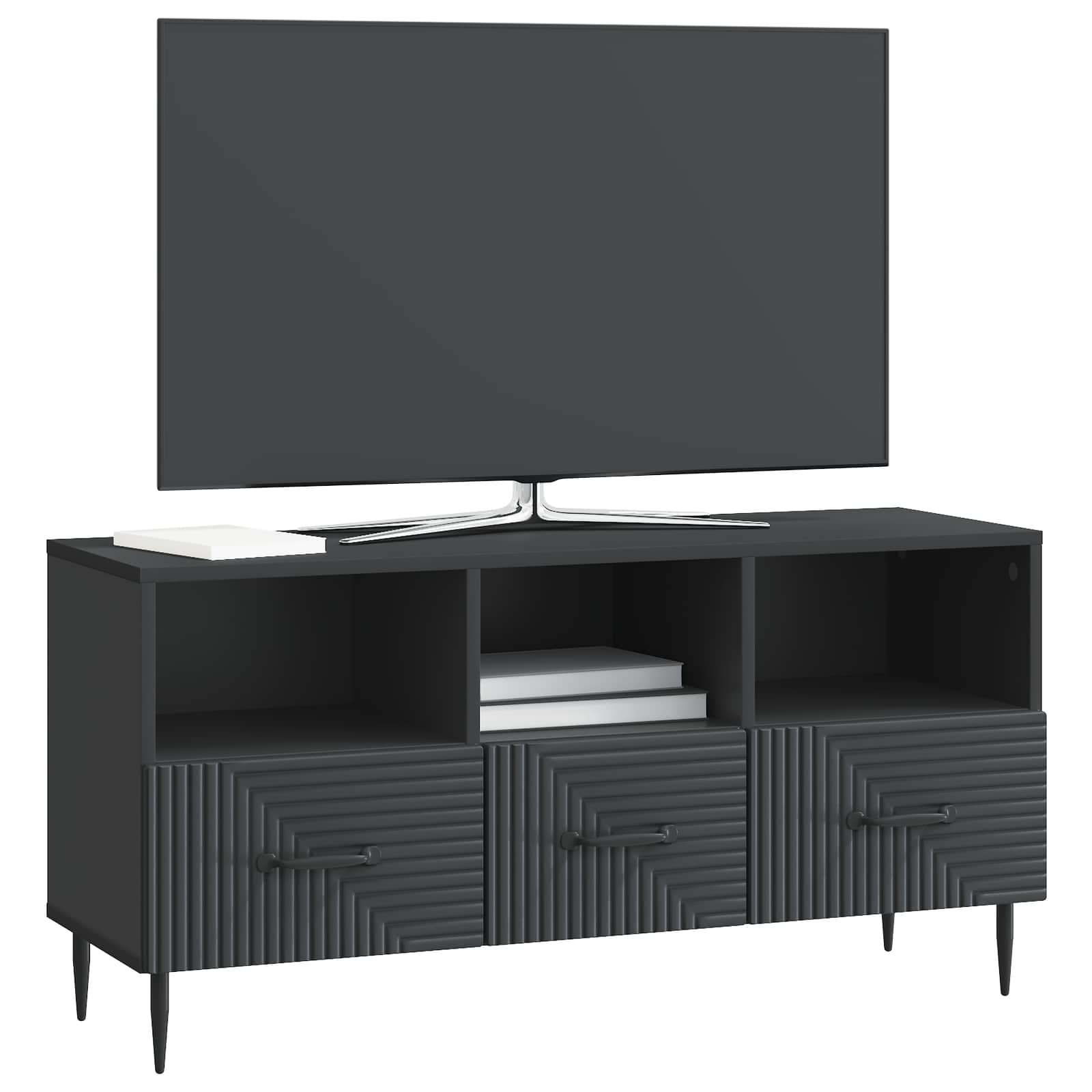 Mobile TV Nero 102 x 34,5 x 50 cm Legno ingegnerizzato | homemem39
