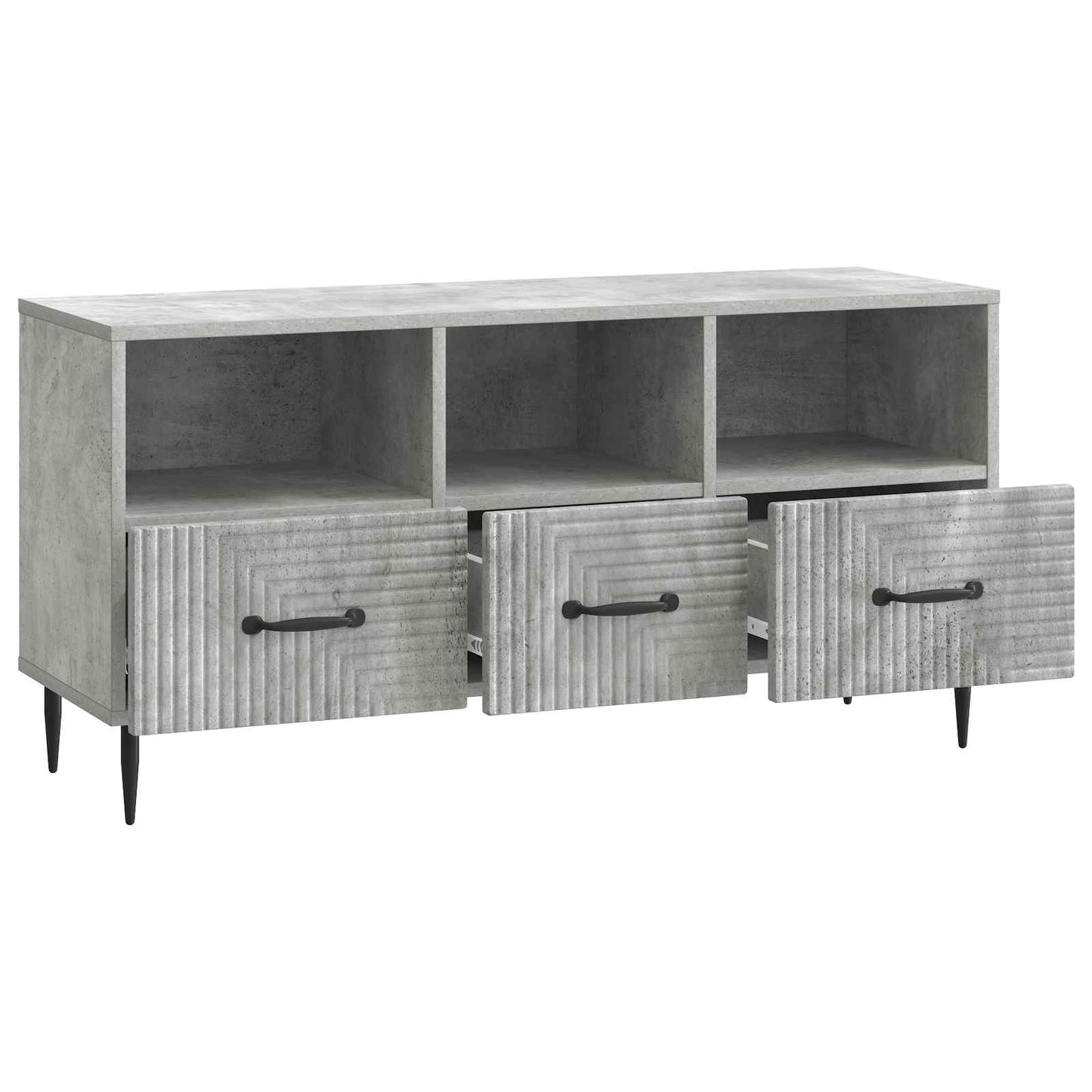 Mobile TV con cassetto Grigio Cemento 102 x 34,5 x 50 cm | homemem39