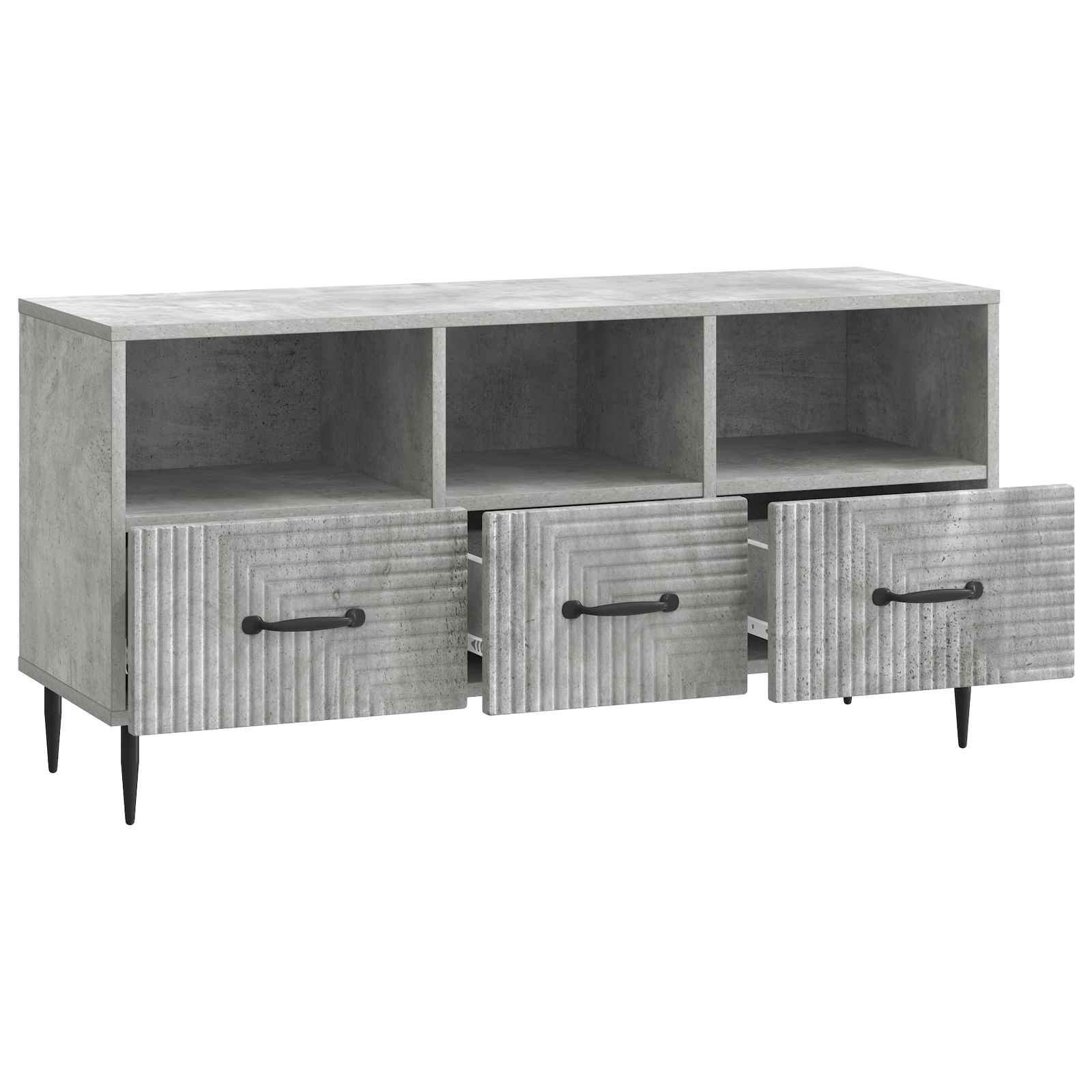 Mobile TV con cassetto Grigio Cemento 102 x 34,5 x 50 cm | homemem39