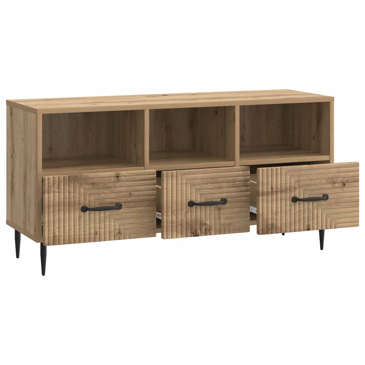 Mobile TV con cassetto Rovere Artigianale 102 x 34,5 x 50 cm | homemem39